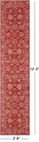 Orange Persian Tabriz Hand Knotted Wool & Silk Runner Rug - 2' 6" X 12' 0" - Golden Nile
