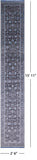 Grey Persian Tabriz Hand Knotted Wool & Silk Runner Rug - 2' 6" X 15' 11" - Golden Nile