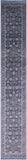 Grey Persian Tabriz Hand Knotted Wool & Silk Runner Rug - 2' 6" X 15' 11" - Golden Nile