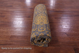 Grey Persian Tabriz Hand Knotted Wool & Silk Rug - 7' 11" X 13' 11" - Golden Nile