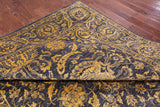 Grey Persian Tabriz Hand Knotted Wool & Silk Rug - 7' 11" X 13' 11" - Golden Nile