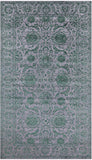 Grey Persian Tabriz Hand Knotted Wool & Silk Rug - 8' 1" X 14' 3" - Golden Nile