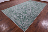 Grey Persian Tabriz Hand Knotted Wool & Silk Rug - 8' 1" X 14' 3" - Golden Nile