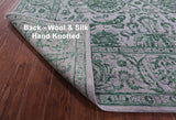 Grey Persian Tabriz Hand Knotted Wool & Silk Rug - 8' 1" X 14' 3" - Golden Nile