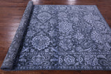 Grey Persian Tabriz Hand Knotted Wool & Silk Rug - 6' 1" X 9' 2" - Golden Nile