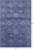 Grey Persian Tabriz Hand Knotted Wool & Silk Rug - 6' 1" X 9' 2" - Golden Nile