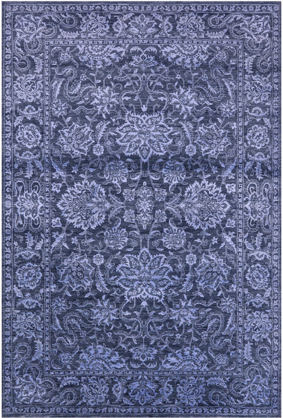 Grey Persian Tabriz Hand Knotted Wool & Silk Rug - 6' 1" X 9' 2" - Golden Nile