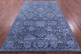 Grey Persian Tabriz Hand Knotted Wool & Silk Rug - 6' 1" X 9' 2" - Golden Nile