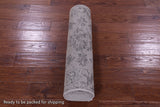 Grey Persian Tabriz Hand Knotted Wool & Silk Runner Rug - 2' 8" X 9' 11" - Golden Nile