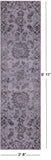 Grey Persian Tabriz Hand Knotted Wool & Silk Runner Rug - 2' 8" X 9' 11" - Golden Nile