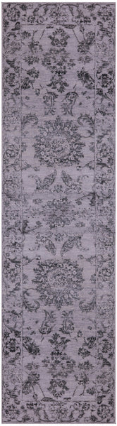 Grey Persian Tabriz Hand Knotted Wool & Silk Runner Rug - 2' 8" X 9' 11" - Golden Nile