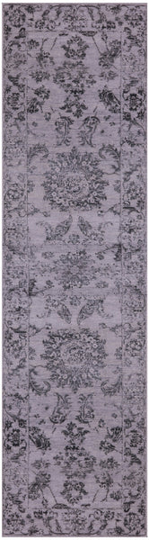 Grey Persian Tabriz Hand Knotted Wool & Silk Runner Rug - 2' 8" X 9' 11" - Golden Nile