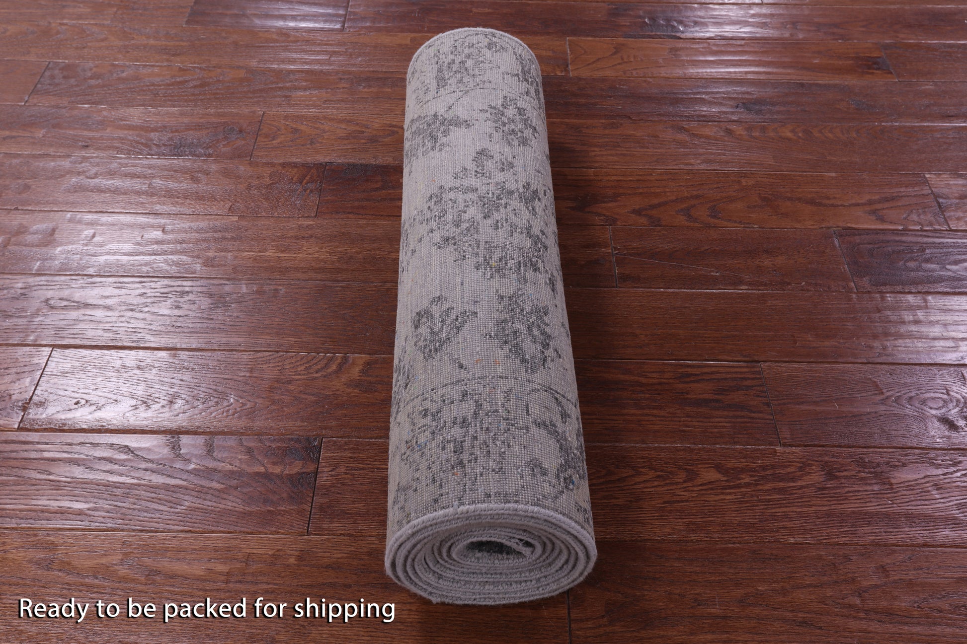 Grey Persian Tabriz Handmade Wool & Silk Runner Rug - 2' 8" X 9' 11" - Golden Nile