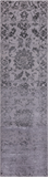 Grey Persian Tabriz Handmade Wool & Silk Runner Rug - 2' 8" X 9' 11"