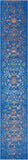Blue Contemporary Hand Knotted Wool & Silk Runner Rug - 2' 6" X 14' 3" - Golden Nile