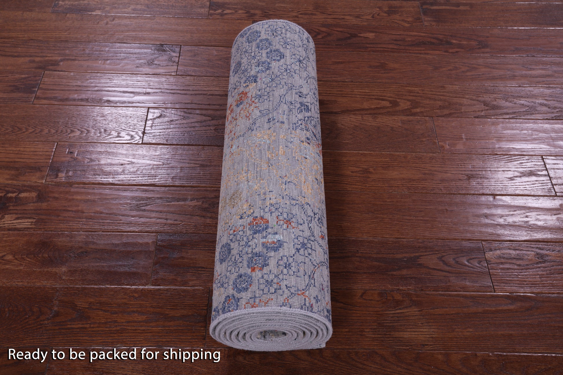 Abstract Contemporary Hand Knotted Wool & Silk Runner Rug - 2' 6" X 12' 1" - Golden Nile