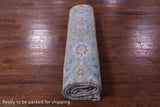 Blue Persian Tabriz Handmade Wool & Silk Rug - 8' 10" X 12' 0" - Golden Nile