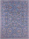 Blue Persian Tabriz Handmade Wool & Silk Rug - 8' 10" X 12' 0" - Golden Nile