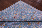 Blue Persian Tabriz Handmade Wool & Silk Rug - 8' 10" X 12' 0" - Golden Nile