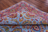 Blue Persian Tabriz Hand Knotted Wool Rug - 8' 0" X 10' 2" - Golden Nile