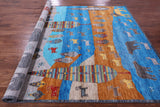 Tribal Persian Gabbeh Hand Knotted Wool Rug - 8' 0" X 10' 1" - Golden Nile