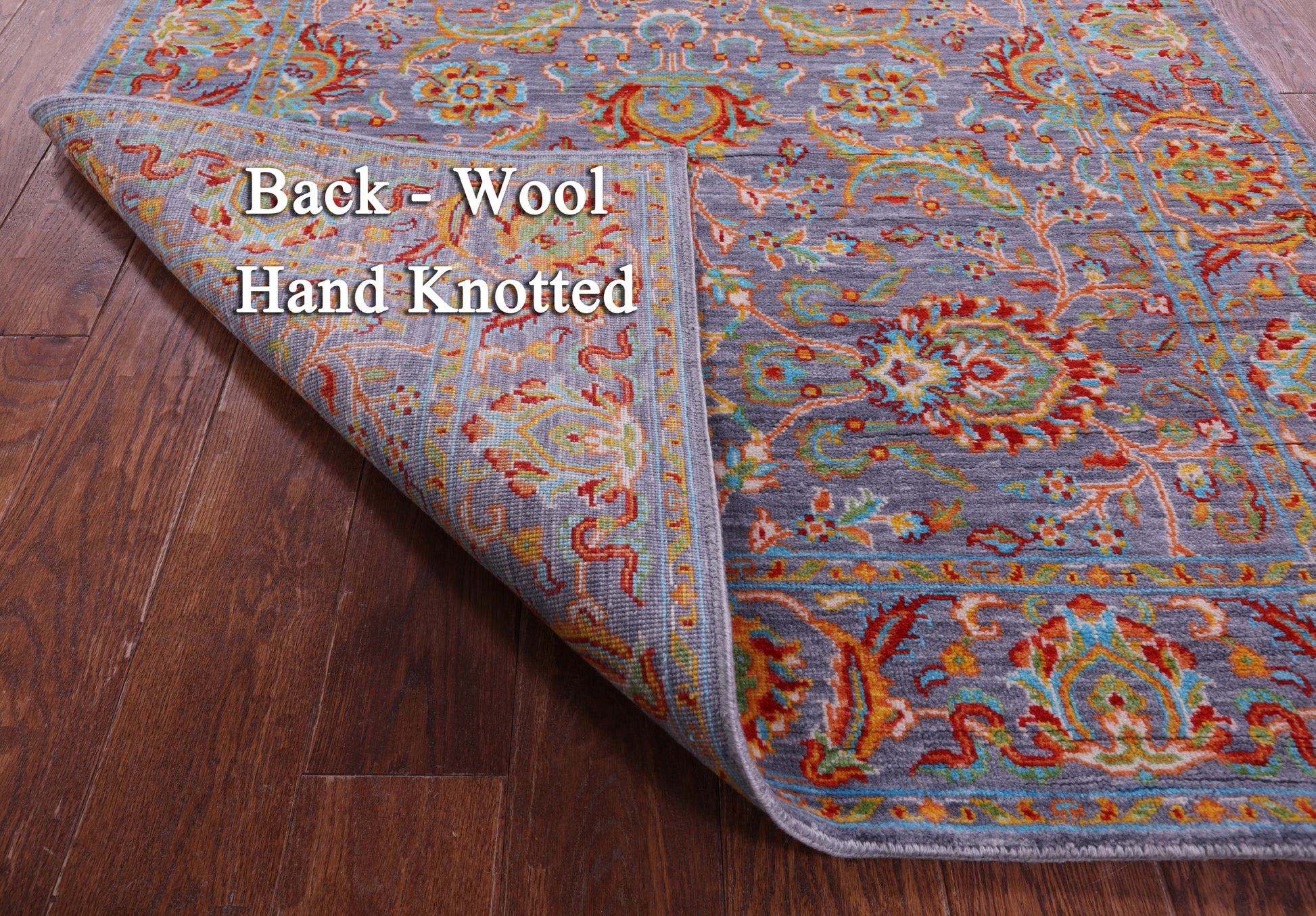 Grey Persian Tabriz Hand Knotted Wool Runner Rug - 4' 2" X 12' 0" - Golden Nile