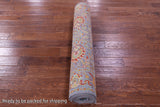 Grey Persian Tabriz Hand Knotted Wool Runner Rug - 4' 2" X 12' 0" - Golden Nile