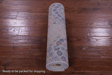 Grey Abstract Contemporary Handmade Wool & Silk Runner Rug - 2' 5" X 8' 4" - Golden Nile