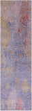Grey Abstract Contemporary Handmade Wool & Silk Runner Rug - 2' 5" X 8' 4" - Golden Nile