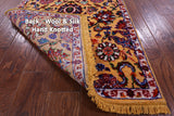 Orange Persian Tabriz Hand Knotted Wool & Silk Runner Rug - 2' 7" X 10' 0" - Golden Nile