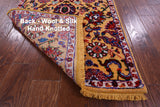 Orange Persian Tabriz Hand Knotted Wool & Silk Runner Rug - 2' 7" X 9' 11" - Golden Nile
