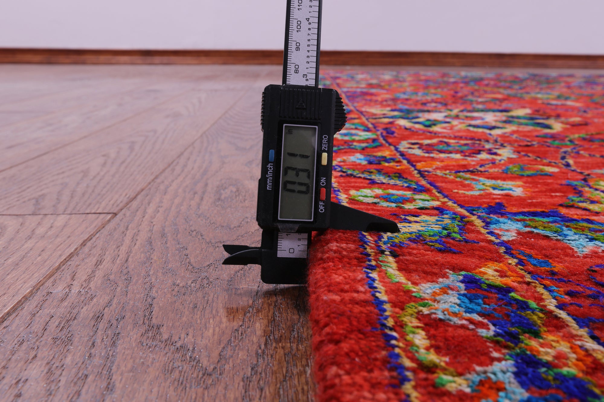 Red Persian Tabriz Handmade Wool & Silk Runner Rug - 4' 0" X 12' 3" - Golden Nile