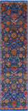 Blue Persian Tabriz Hand Knotted Wool & Silk Runner Rug - 2' 6" X 9' 11" - Golden Nile