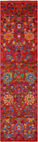 Orange Persian Tabriz Hand Knotted Wool & Silk Runner Rug - 2' 7" X 9' 11" - Golden Nile