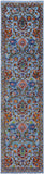 Blue Persian Tabriz Handmade Wool & Silk Runner Rug - 2' 7" X 10' 1" - Golden Nile