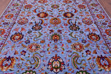 Blue Persian Tabriz Handmade Wool & Silk Rug - 7' 11" X 10' 4" - Golden Nile