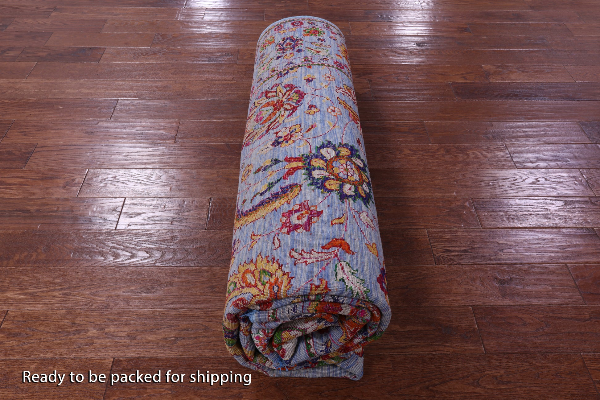 Blue Persian Tabriz Handmade Wool & Silk Rug - 7' 11" X 10' 4" - Golden Nile
