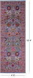 Grey Persian Tabriz Handmade Wool & Silk Runner Rug - 4' 0" X 12' 4" - Golden Nile