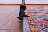 Grey Persian Tabriz Handmade Wool & Silk Runner Rug - 4' 0" X 12' 4" - Golden Nile
