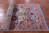 Grey Persian Tabriz Handmade Wool & Silk Runner Rug - 4' 0" X 12' 4" - Golden Nile