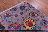 Grey Persian Tabriz Hand Knotted Wool & Silk Rug - 9' 1" X 11' 9" - Golden Nile