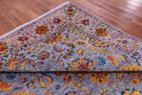 Grey Persian Tabriz Hand Knotted Wool & Silk Rug - 9' 2" X 12' 0" - Golden Nile