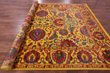 Gold Persian Tabriz Hand Knotted Wool & Silk Rug - 9' 0" X 12' 0" - Golden Nile