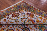 Grey Persian Tabriz Hand Knotted Wool & Silk Rug - 7' 10" X 10' 1" - Golden Nile