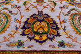 Grey Persian Tabriz Hand Knotted Wool & Silk Rug - 7' 10" X 10' 1" - Golden Nile
