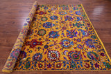 Gold Persian Tabriz Handmade Wool & Silk Rug - 8' 1" X 10' 2" - Golden Nile