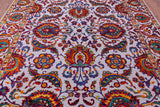 Grey Persian Tabriz Hand Knotted Wool & Silk Rug - 7' 10" X 10' 2" - Golden Nile