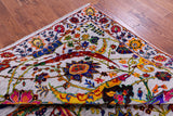 Grey Persian Sickle Leaf Hand Knotted Wool & Silk Rug - 8' 2" X 10' 3" - Golden Nile