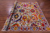 Grey Persian Sickle Leaf Hand Knotted Wool & Silk Rug - 8' 2" X 10' 3" - Golden Nile