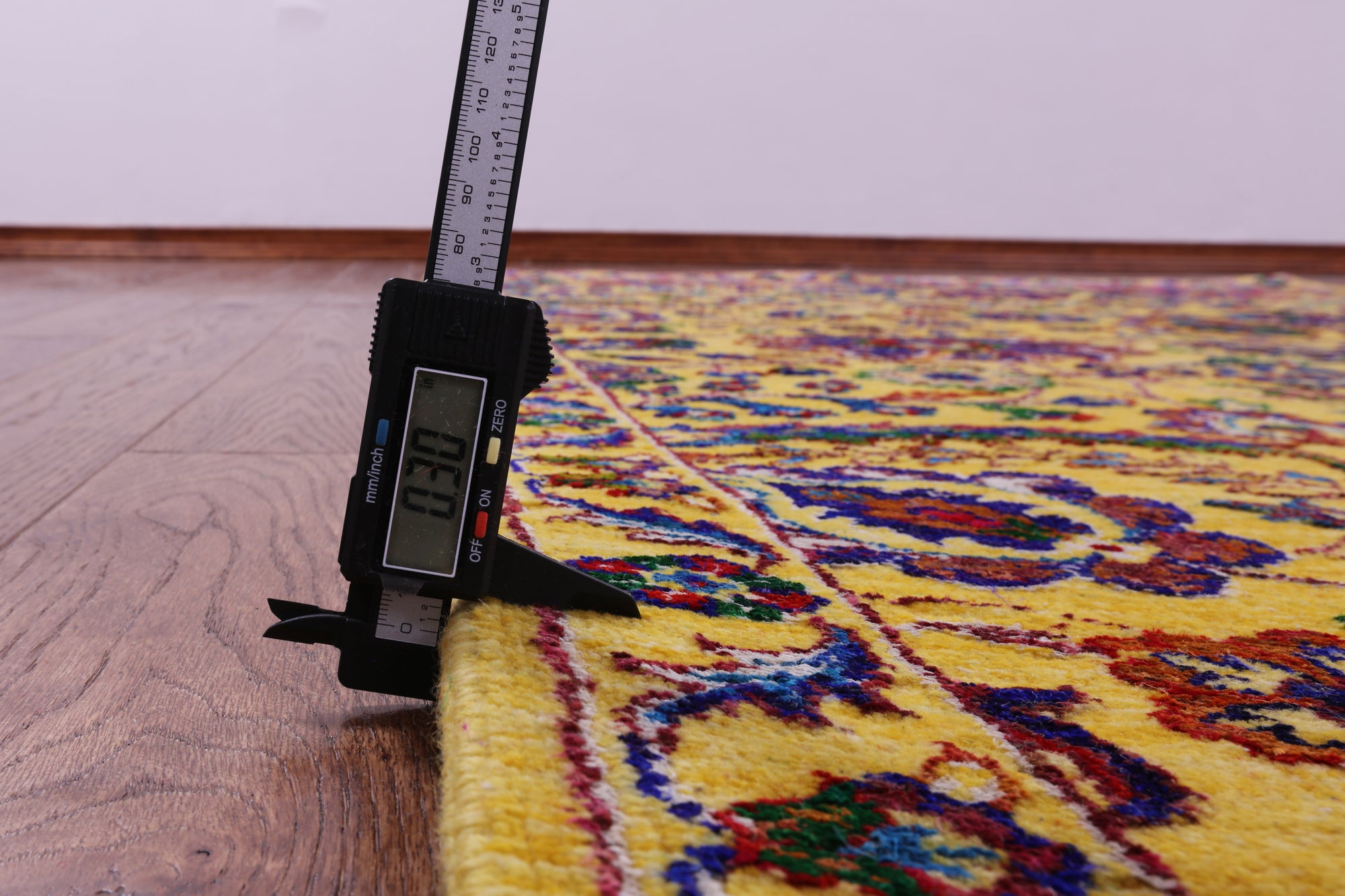 Gold Persian Tabriz Handmade Wool & Silk Rug - 5' 0" X 11' 11" - Golden Nile